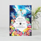 Lollipop Boho Candyland Verjaardag Kaart (Staand voorkant)