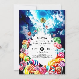 Lollipop Boho Candyland Verjaardag Kaart