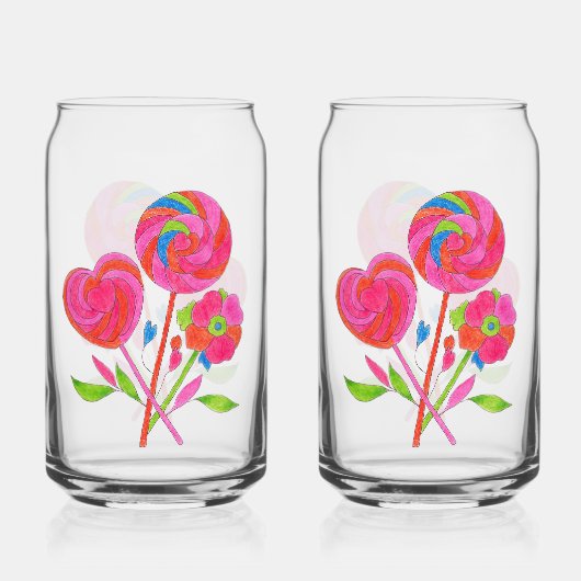 Lollipop Bouquet Glass Blikvorm Glas (Achterkant)
