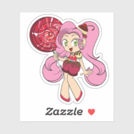 Lollipop Chibi Girl Sticker