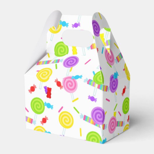 Lollipop en Snoep Sweet Treat Favor Dozen Bedankdoosjes (Achterkant)