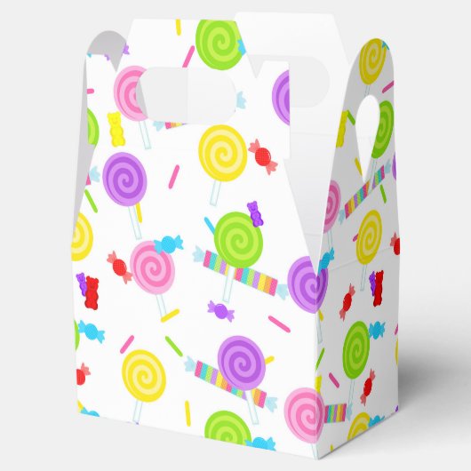 Lollipop en Snoep Sweet Treat Favor Dozen Bedankdoosjes (Geopend)