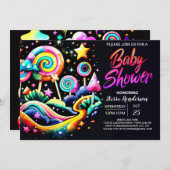 Lollipop Fantasy Baby shower Kaart (Voorkant / Achterkant)