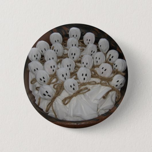 Lollipop Ghosts Halloween Button (Voorkant)