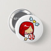 Lollipop Girl Ronde Button 5,7 Cm (Voorkant /achterkant)