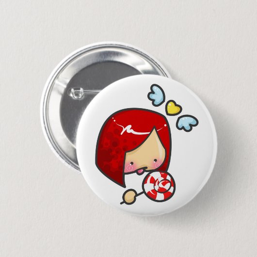 Lollipop Girl Ronde Button 5,7 Cm (Voorkant /achterkant)