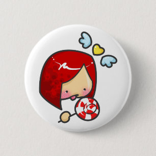 Lollipop Girl Ronde Button 5,7 Cm