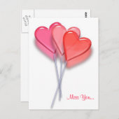 Lollipop Hearts Briefkaart (Voorkant / Achterkant)