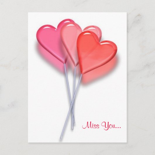 Lollipop Hearts Briefkaart (Voorkant)