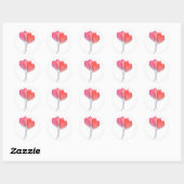 Lollipop Hearts Ronde Sticker (Vel)
