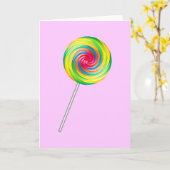Lollipop Kaart (Gele Bloem)