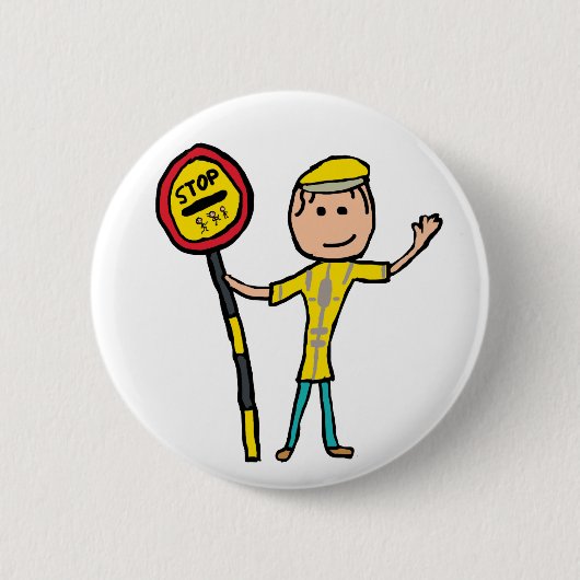 Lollipop Lady Ronde Button 5,7 Cm (Voorkant)