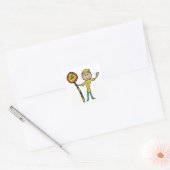 Lollipop Lady Vierkante Sticker (Envelop)
