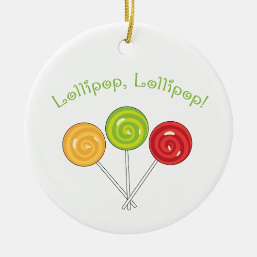 Lollipop Lollipop Keramisch Ornament (Voorkant)