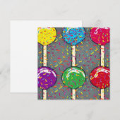 Lollipop Love Feestdagenkaart (Voorkant / Achterkant)