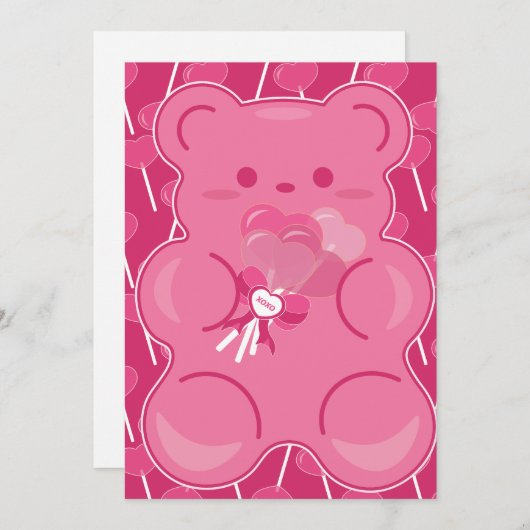 Lollipop Love Kaart (Voorkant / Achterkant)