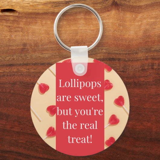Lollipop love metal sleutelhanger (Achterkant)