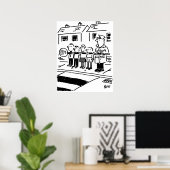 Lollipop Man gebruikt Lollipop om een barrière te Poster (Thuiskantoor)