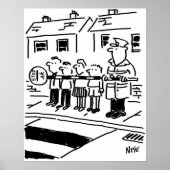 Lollipop Man gebruikt Lollipop om een barrière te Poster (Voorkant)