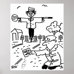 Lollipop Man gebruikt lollipops om een vogelversch Poster