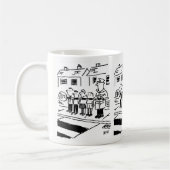 Lollipop Man gebruikt zijn Lollipop als barrière Koffiemok (Links)