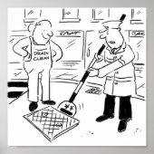 Lollipop Man is Using His Sign to Lift a Drain Poster (Voorkant)