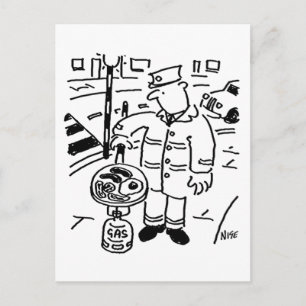 Lollipop Man is zijn ontbijt aan het klaarmaken Briefkaart