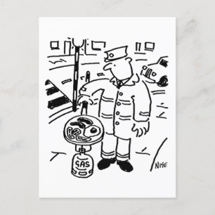 Lollipop Man koelt zijn ontbijt Briefkaart