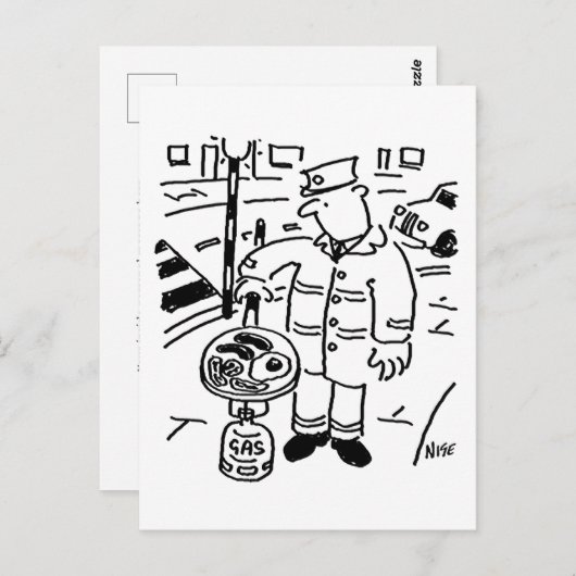 Lollipop Man koelt zijn ontbijt Briefkaart (Voorkant / Achterkant)