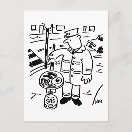 Lollipop Man koelt zijn ontbijt Briefkaart (Voorkant)