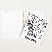 Lollipop Man kookt zijn ontbijt. grappig Planner (Display)