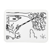 Lollipop Man redt een bal in een boom. grappig Magneet (Horizontaal)