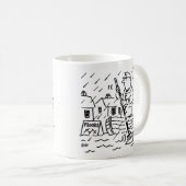 Lollipop-Man roeiboot in overstroming met een Loll Koffiemok (Voorkant rechts)