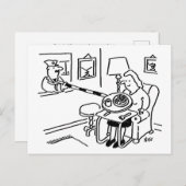 Lollipop Man serveert voedsel uit zijn keukenhatch Briefkaart (Voorkant / Achterkant)