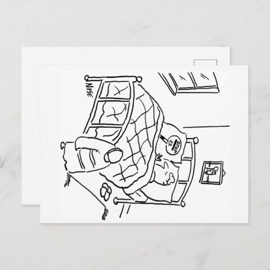 Lollipop man slaapt met zijn lolly briefkaart (Voorkant / Achterkant)