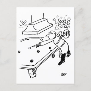 Lollipop-Man speelt Snooker af Briefkaart