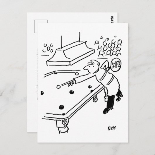 Lollipop-Man speelt Snooker af Briefkaart (Voorkant / Achterkant)