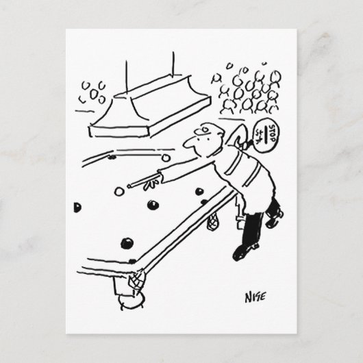 Lollipop Man speelt snooker Briefkaart (Voorkant)