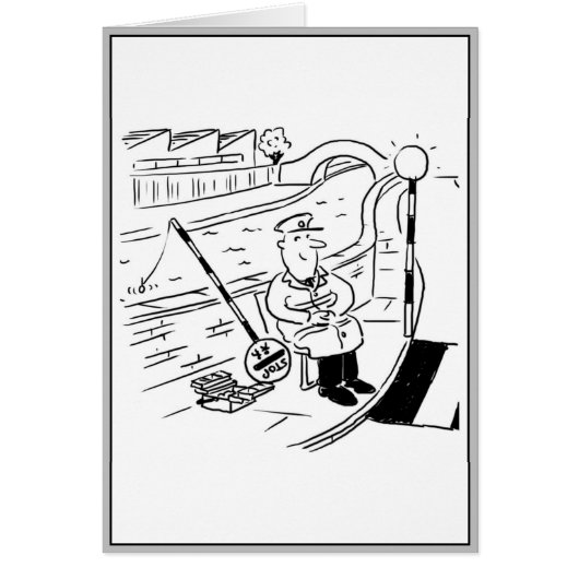 Lollipop-man vist met zijn lolly (Voorkant)