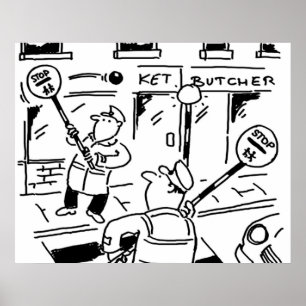 Lollipop-Mannen spelen Tennis Poster