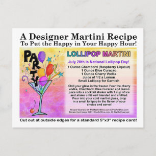 Lollipop Martini Recipe Briefkaart