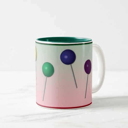 Lollipop-Mok Tweekleurige Koffiemok (Voorkant rechts)