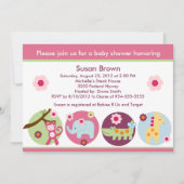 Lollipop Oerwoud Dieren Baby shower Kaart (Voorkant)