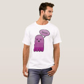 Lollipop Paars Boo Ghost Halloween T-shirt (Voorkant volledig)