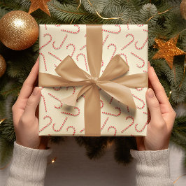 Lollipop patroon met snoep Canes kerstseizoen Cadeaupapier