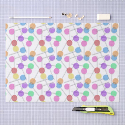 Lollipop-patroon, zoet, trappelpapier tissuepapier (Craft)