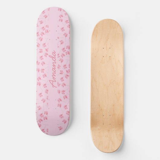 Lollipop Pink skateboard voor haar (Voorkant)