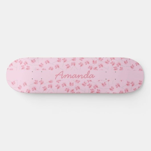 Lollipop Pink skateboard voor haar (Horizontaal)