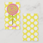 Lollipop Polka Dot Gift Calling Cards Contactkaartje (Voorkant / Achterkant)