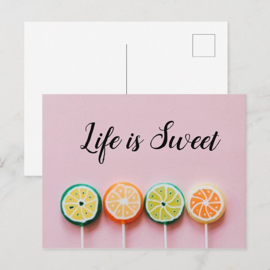 Lollipop Post Card Briefkaart (Voorkant / Achterkant)